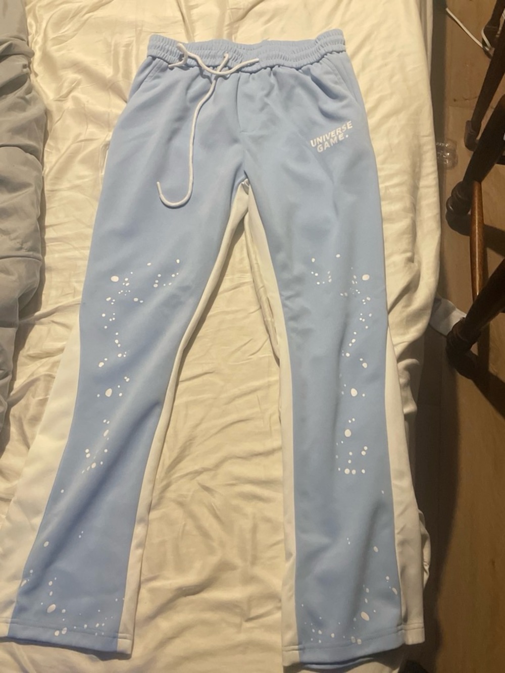 Universal Light Blue Joggers with White Side Panels